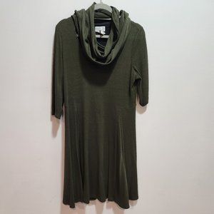 Dark Green Knee Length Dress